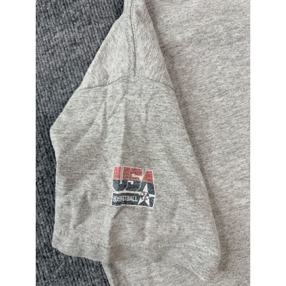 Vintage Reebok USA Basketball T Shirt Small Gray Graphic Tee Y2K 90s Mens - Picture 8 of 9